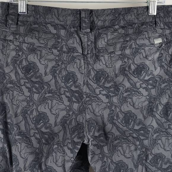 Eddie Bauer Capri Pant Women 8 Travex Gray Geometric Hiking (30x20) - Picture 8 of 10